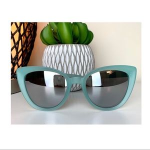 Blue Sunglasses Cat Eye NWT
